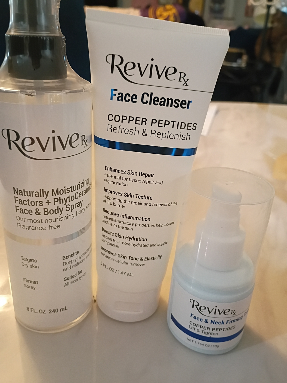 Copper Peptides Face Cleanser in White & Blue